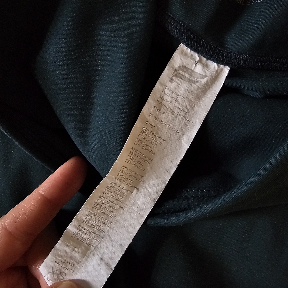 Fabletics SHORT INSEAM High-Waist Crossover Flare in Deep Sea Green - Picture 9 of 9